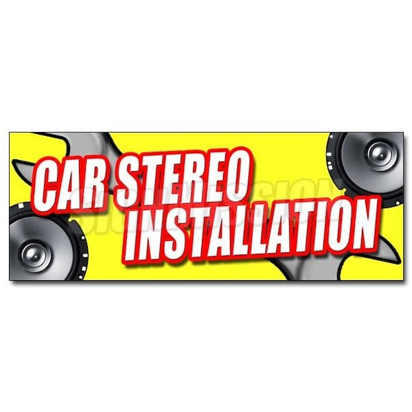 CAR STEREO INSTALLATION sticker sales service mp3 repair amps deck, D-36 Car Stereo Installation